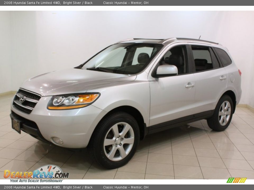 2008 Hyundai Santa Fe Limited 4WD Bright Silver / Black Photo #3