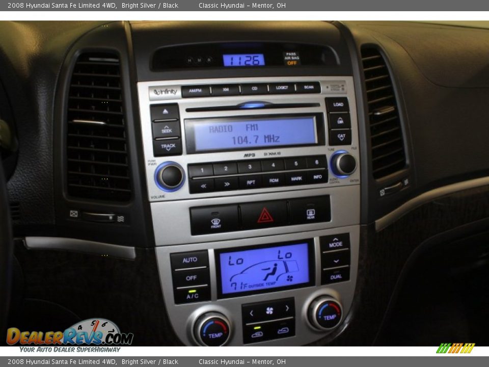 2008 Hyundai Santa Fe Limited 4WD Bright Silver / Black Photo #8
