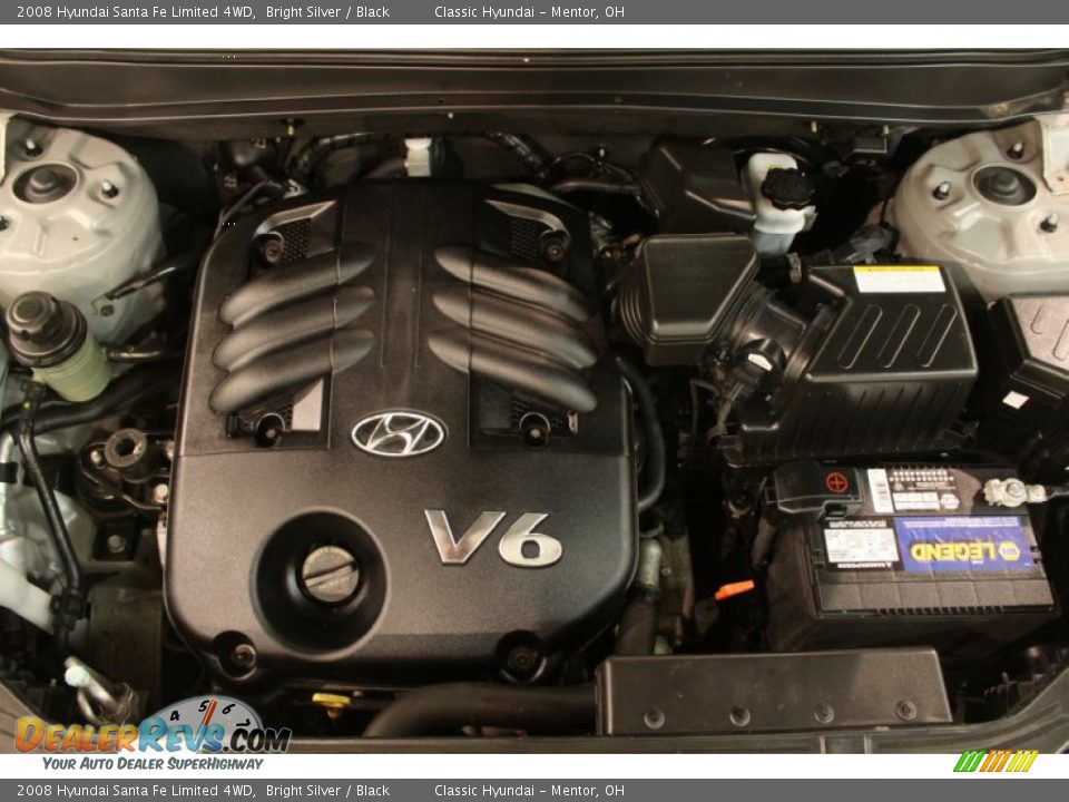 2008 Hyundai Santa Fe Limited 4WD Bright Silver / Black Photo #14
