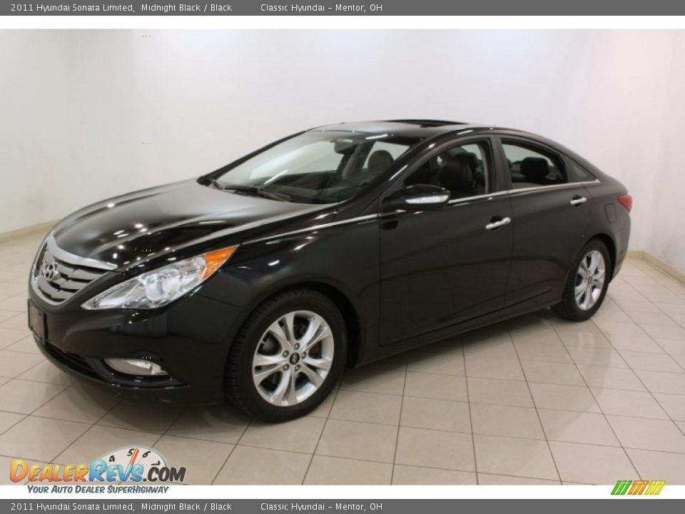 2011 Hyundai Sonata Limited Midnight Black / Black Photo #3