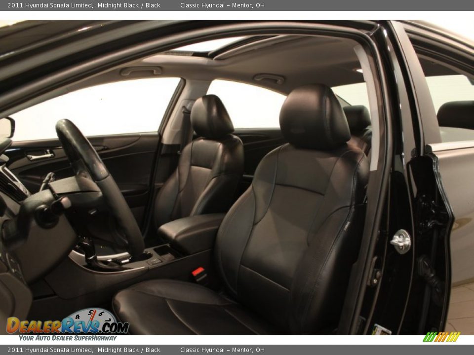2011 Hyundai Sonata Limited Midnight Black / Black Photo #5