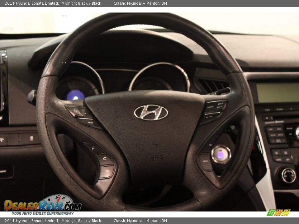 2011 Hyundai Sonata Limited Midnight Black / Black Photo #6