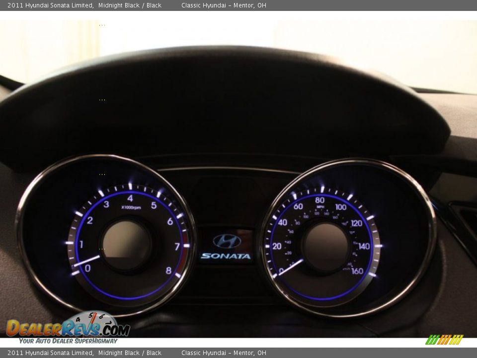 2011 Hyundai Sonata Limited Midnight Black / Black Photo #7