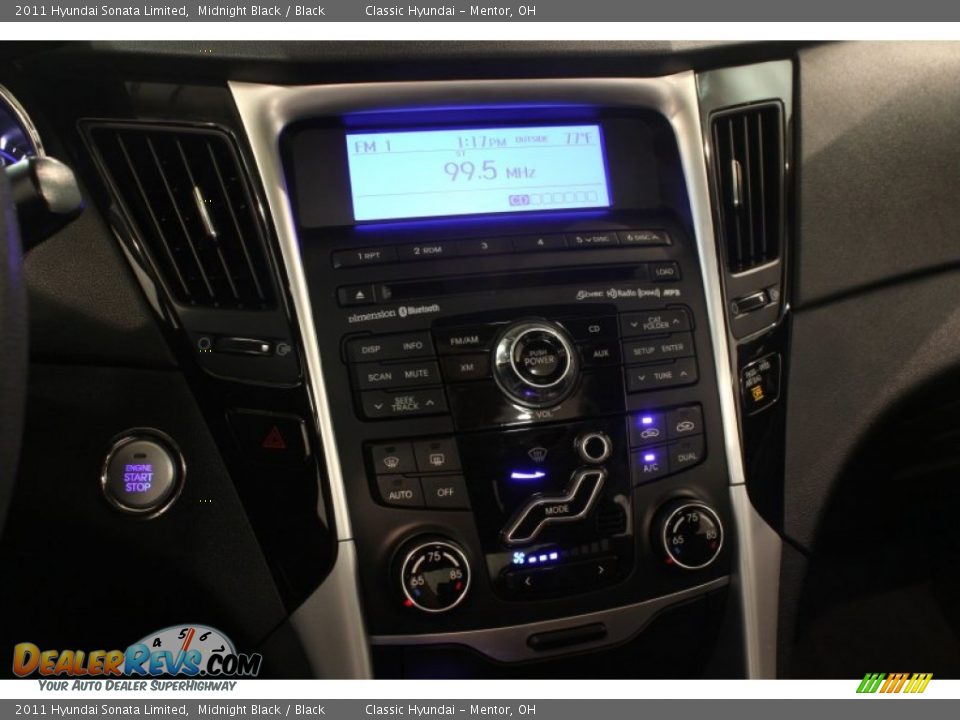 2011 Hyundai Sonata Limited Midnight Black / Black Photo #9