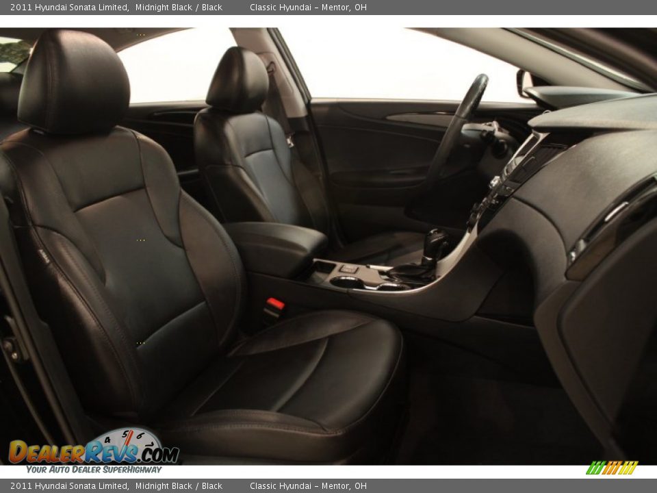 2011 Hyundai Sonata Limited Midnight Black / Black Photo #12