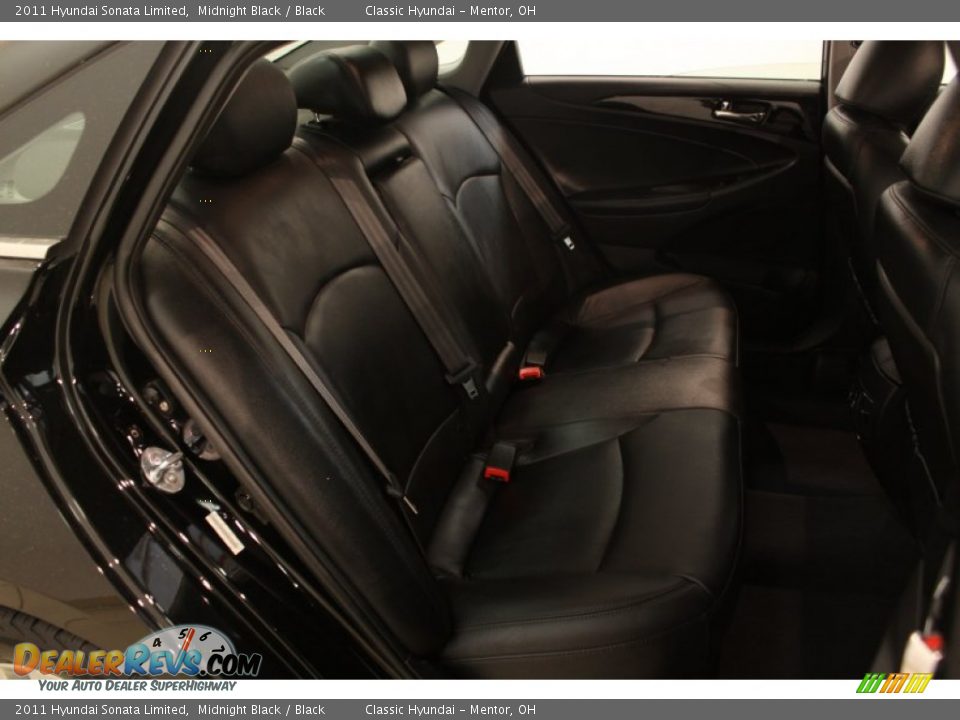 2011 Hyundai Sonata Limited Midnight Black / Black Photo #13