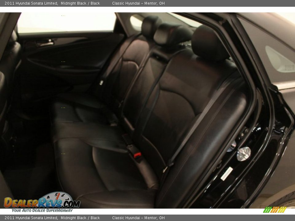 2011 Hyundai Sonata Limited Midnight Black / Black Photo #14