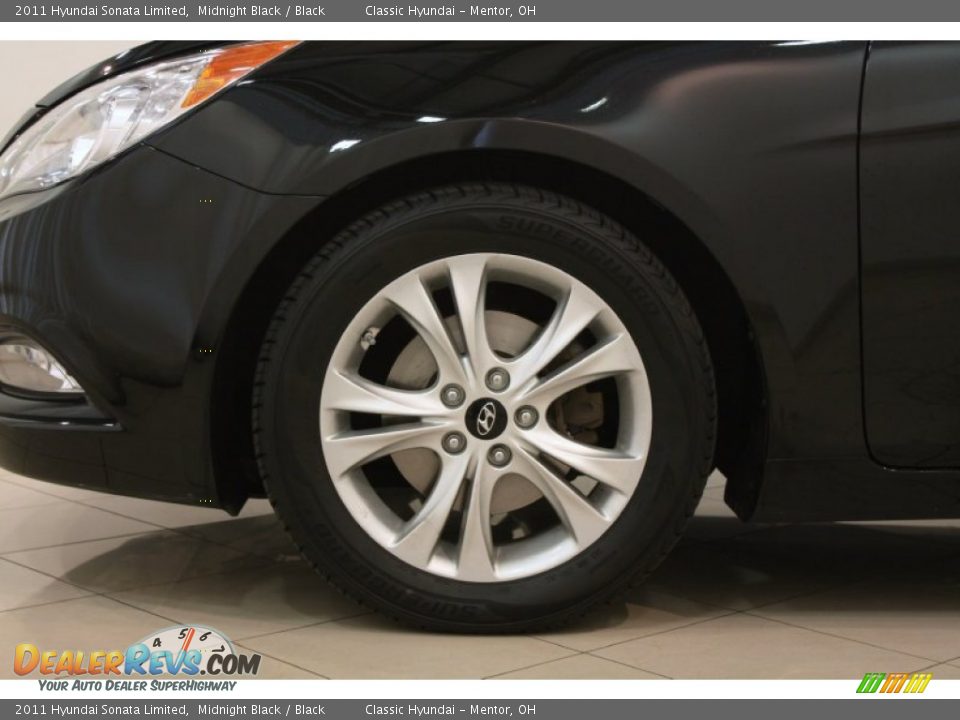2011 Hyundai Sonata Limited Midnight Black / Black Photo #17