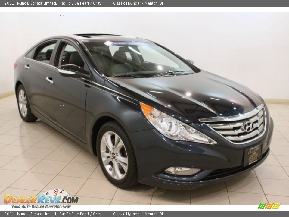 2011 Hyundai Sonata Limited Pacific Blue Pearl / Gray Photo #1