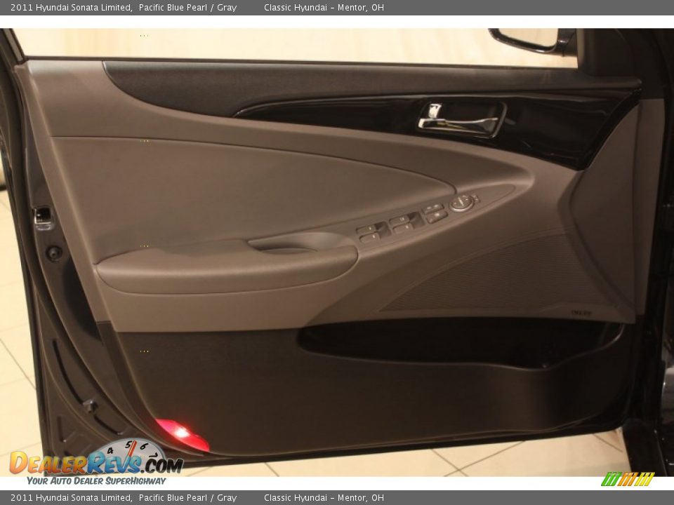 2011 Hyundai Sonata Limited Pacific Blue Pearl / Gray Photo #4