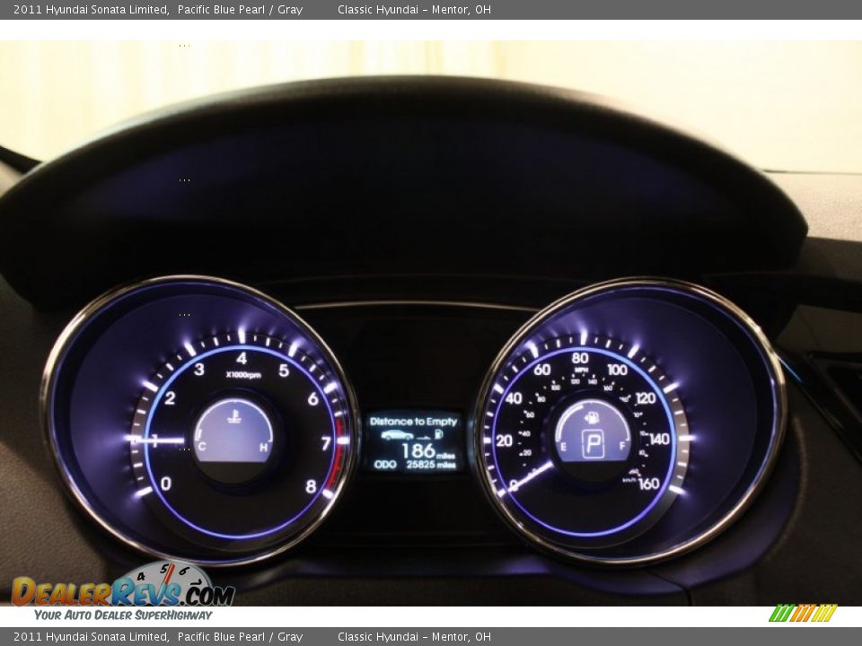 2011 Hyundai Sonata Limited Pacific Blue Pearl / Gray Photo #7