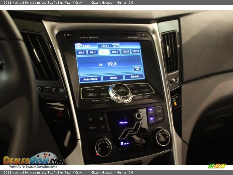 2011 Hyundai Sonata Limited Pacific Blue Pearl / Gray Photo #8