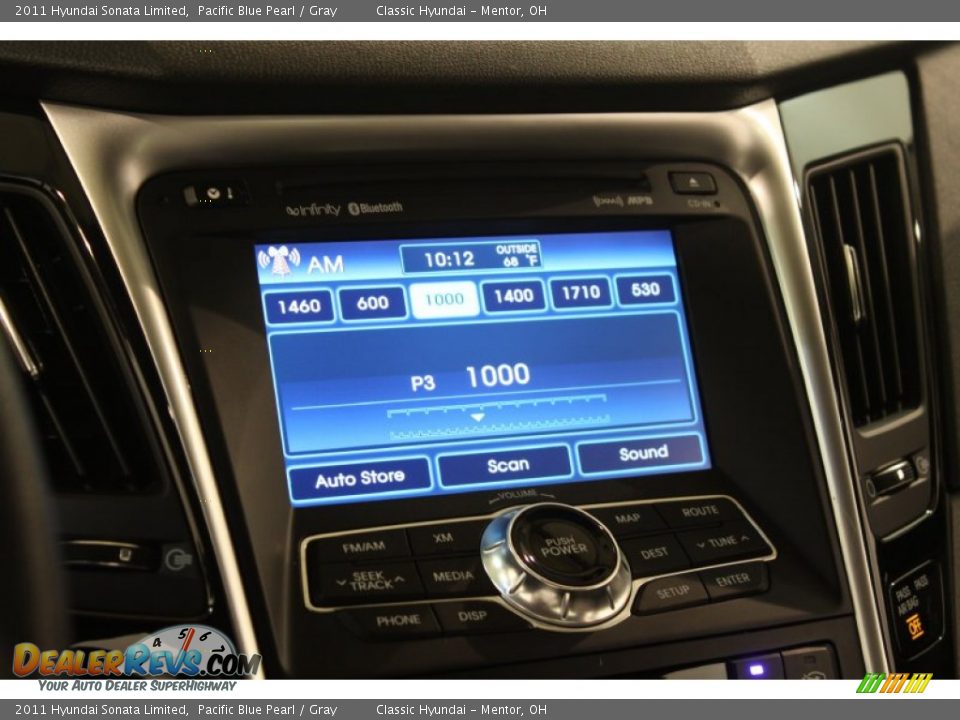 2011 Hyundai Sonata Limited Pacific Blue Pearl / Gray Photo #9