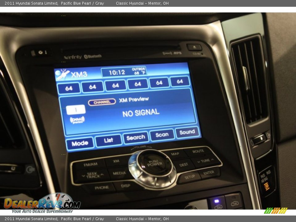 2011 Hyundai Sonata Limited Pacific Blue Pearl / Gray Photo #10