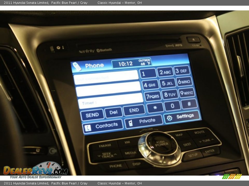 2011 Hyundai Sonata Limited Pacific Blue Pearl / Gray Photo #11