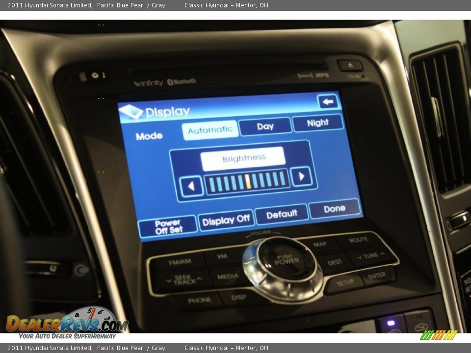 2011 Hyundai Sonata Limited Pacific Blue Pearl / Gray Photo #12