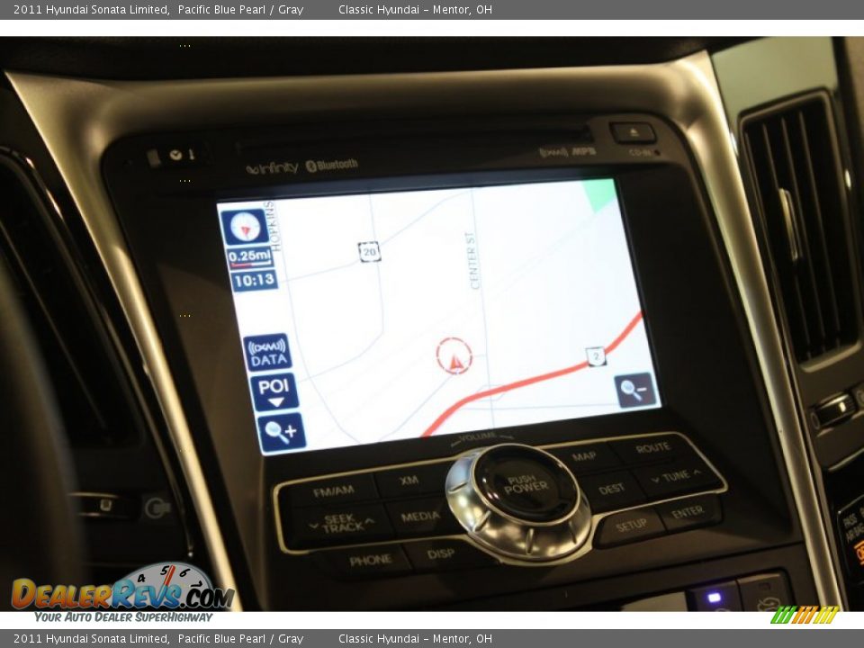2011 Hyundai Sonata Limited Pacific Blue Pearl / Gray Photo #13