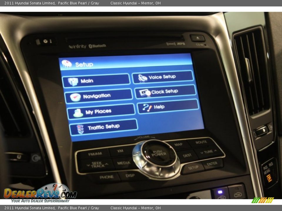 2011 Hyundai Sonata Limited Pacific Blue Pearl / Gray Photo #15