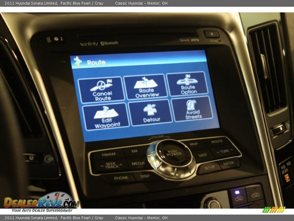 2011 Hyundai Sonata Limited Pacific Blue Pearl / Gray Photo #16