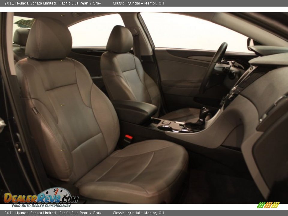 2011 Hyundai Sonata Limited Pacific Blue Pearl / Gray Photo #19