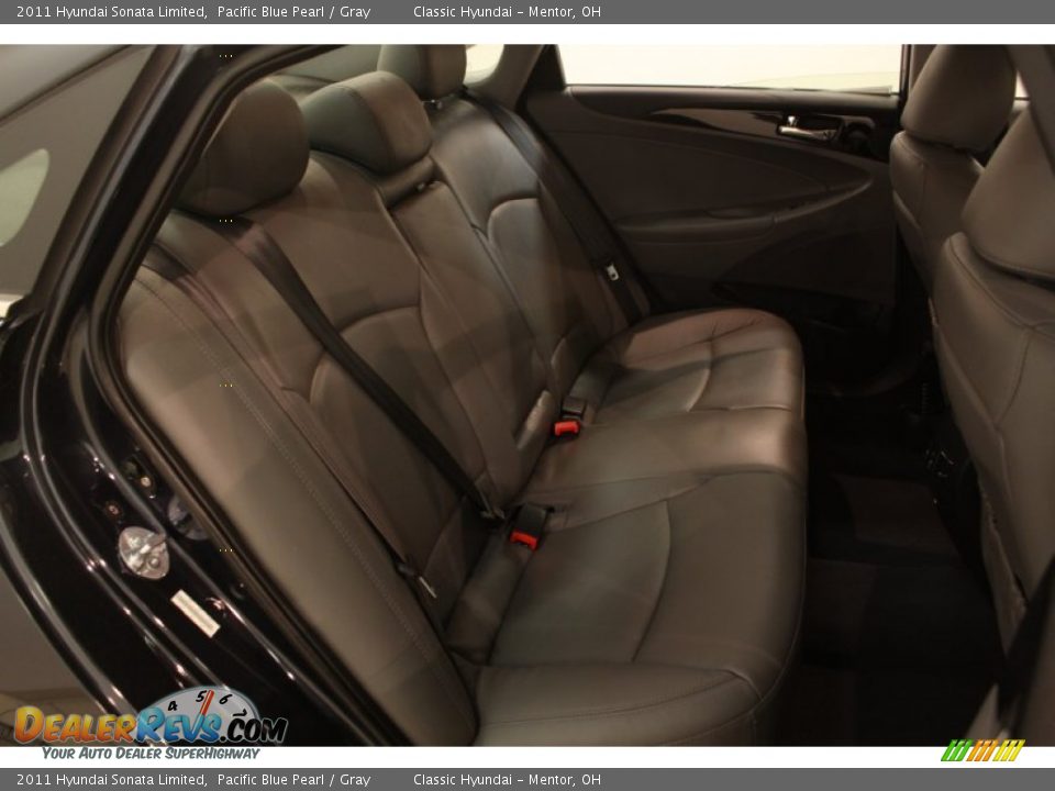 2011 Hyundai Sonata Limited Pacific Blue Pearl / Gray Photo #20