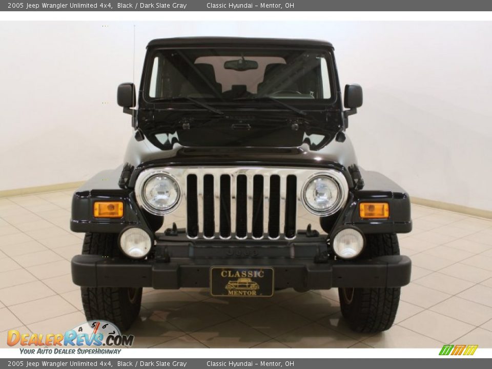 2005 Jeep Wrangler Unlimited 4x4 Black / Dark Slate Gray Photo #2