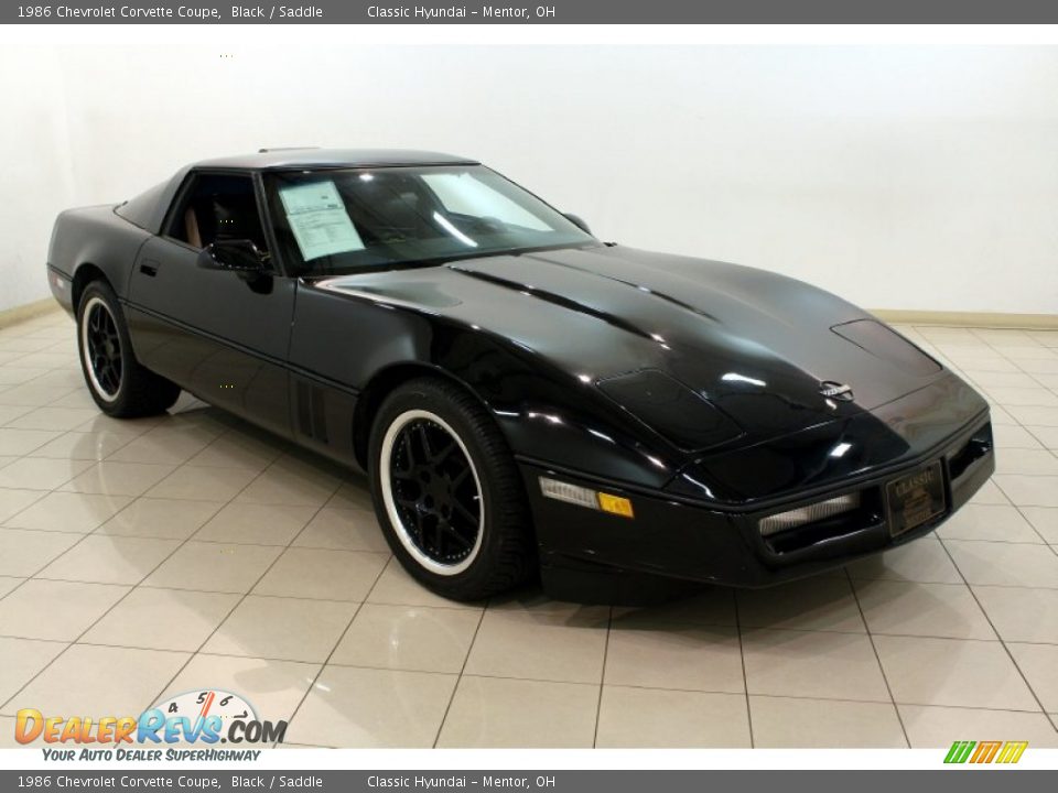 1986 Chevrolet Corvette Coupe Black / Saddle Photo #1