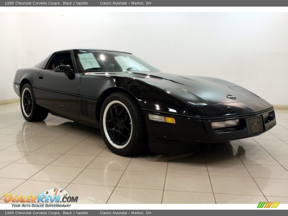 1986 Chevrolet Corvette Coupe Black / Saddle Photo #2