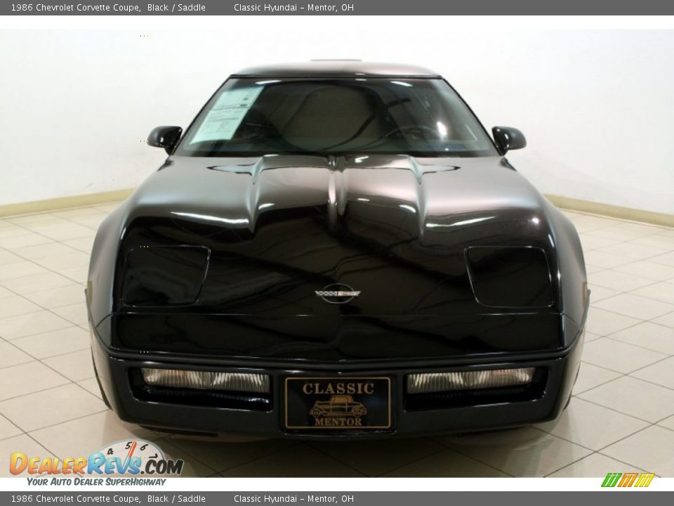1986 Chevrolet Corvette Coupe Black / Saddle Photo #3
