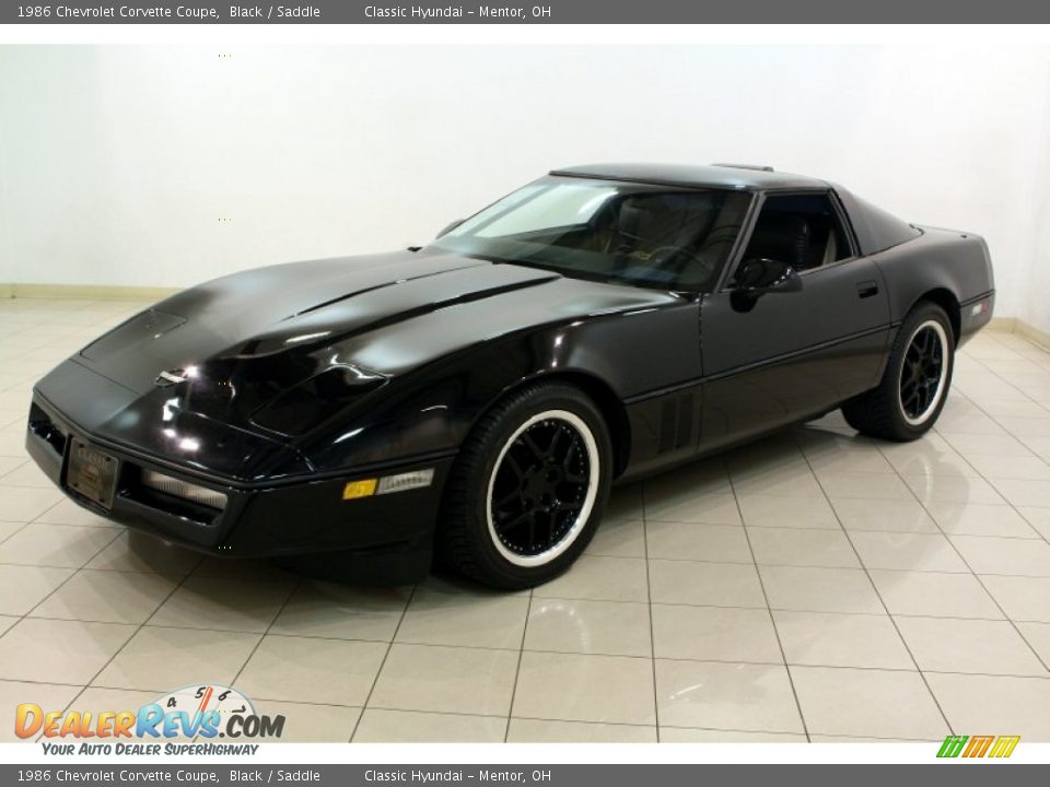 1986 Chevrolet Corvette Coupe Black / Saddle Photo #4