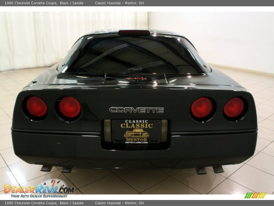 1986 Chevrolet Corvette Coupe Black / Saddle Photo #6