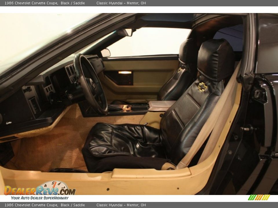 1986 Chevrolet Corvette Coupe Black / Saddle Photo #7