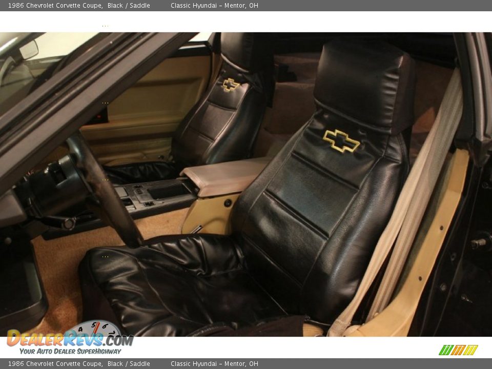 1986 Chevrolet Corvette Coupe Black / Saddle Photo #8