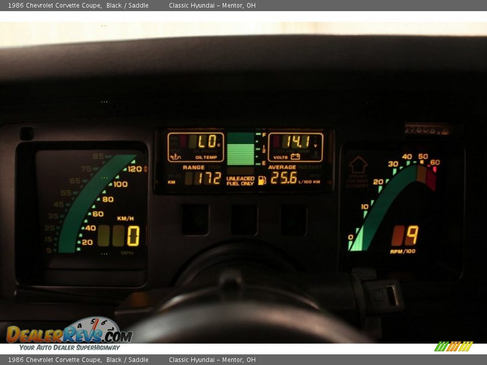 1986 Chevrolet Corvette Coupe Gauges Photo #12