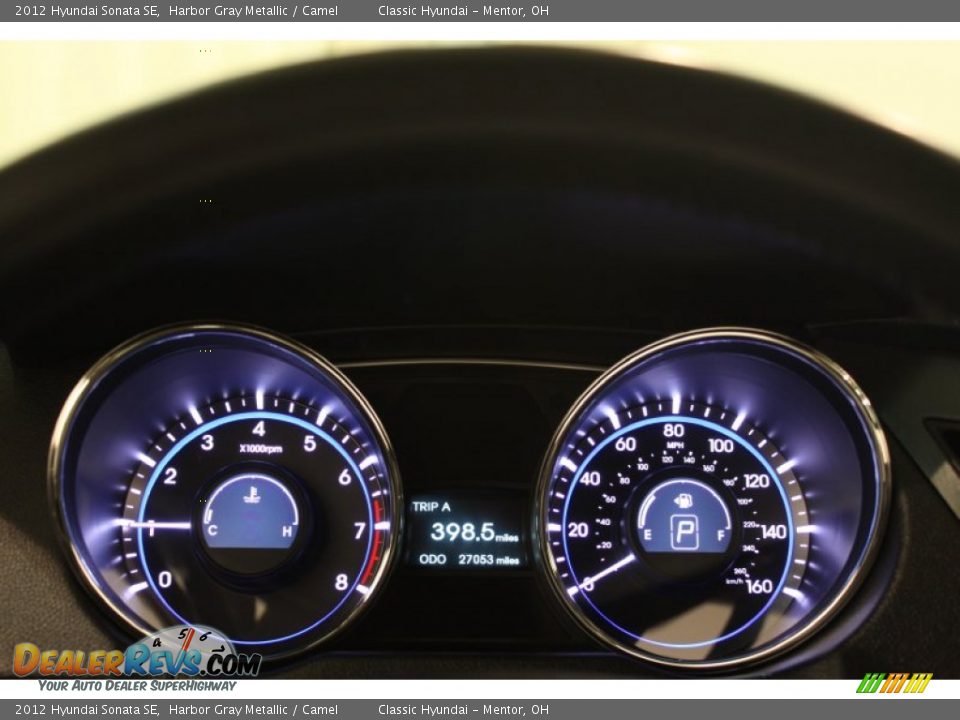 2012 Hyundai Sonata SE Harbor Gray Metallic / Camel Photo #7