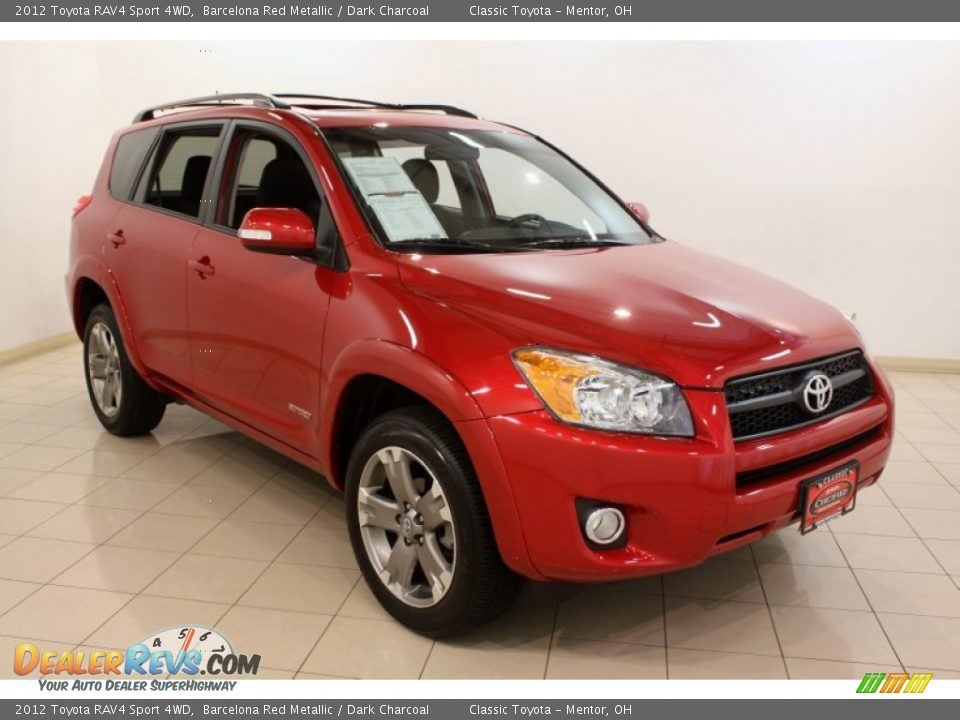 2012 Toyota RAV4 Sport 4WD Barcelona Red Metallic / Dark Charcoal Photo #1