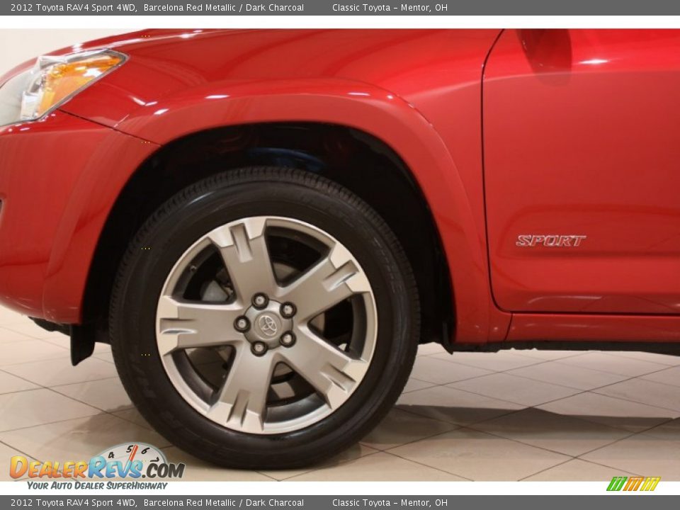 2012 Toyota RAV4 Sport 4WD Barcelona Red Metallic / Dark Charcoal Photo #17