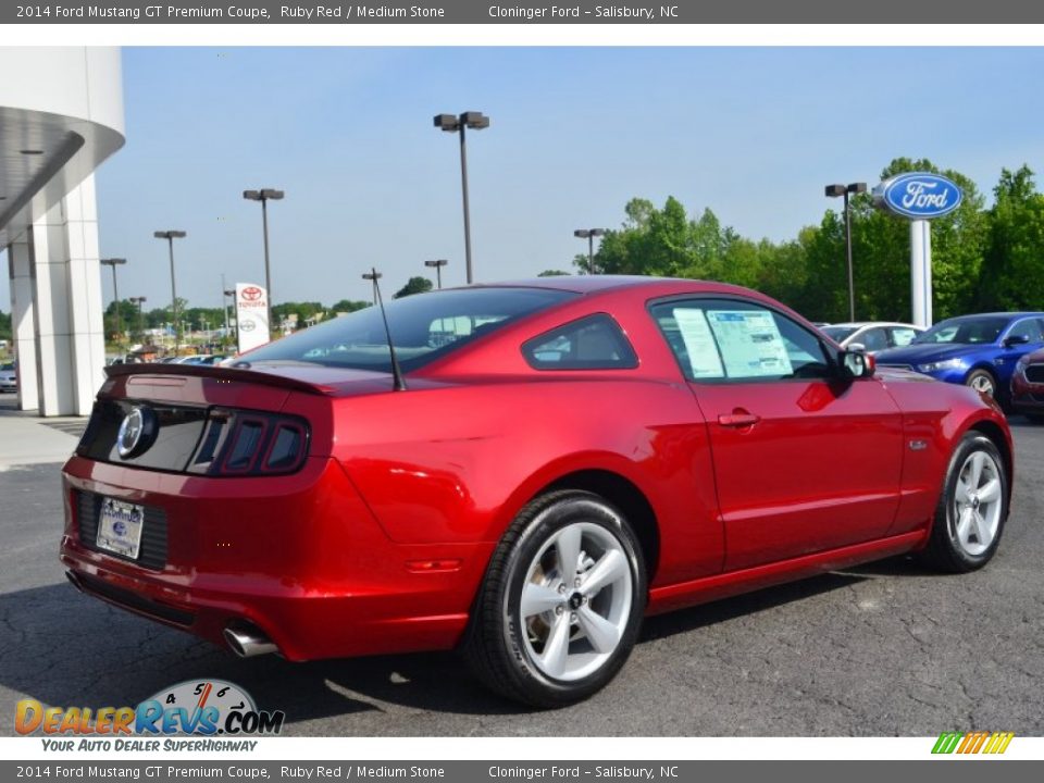 2014 Ford Mustang GT Premium Coupe Ruby Red / Medium Stone Photo #3