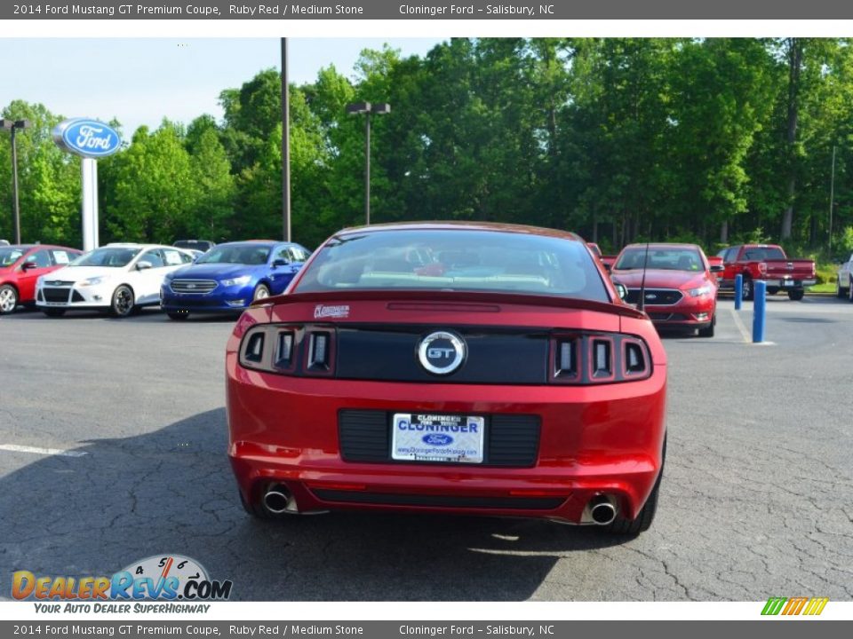 2014 Ford Mustang GT Premium Coupe Ruby Red / Medium Stone Photo #4