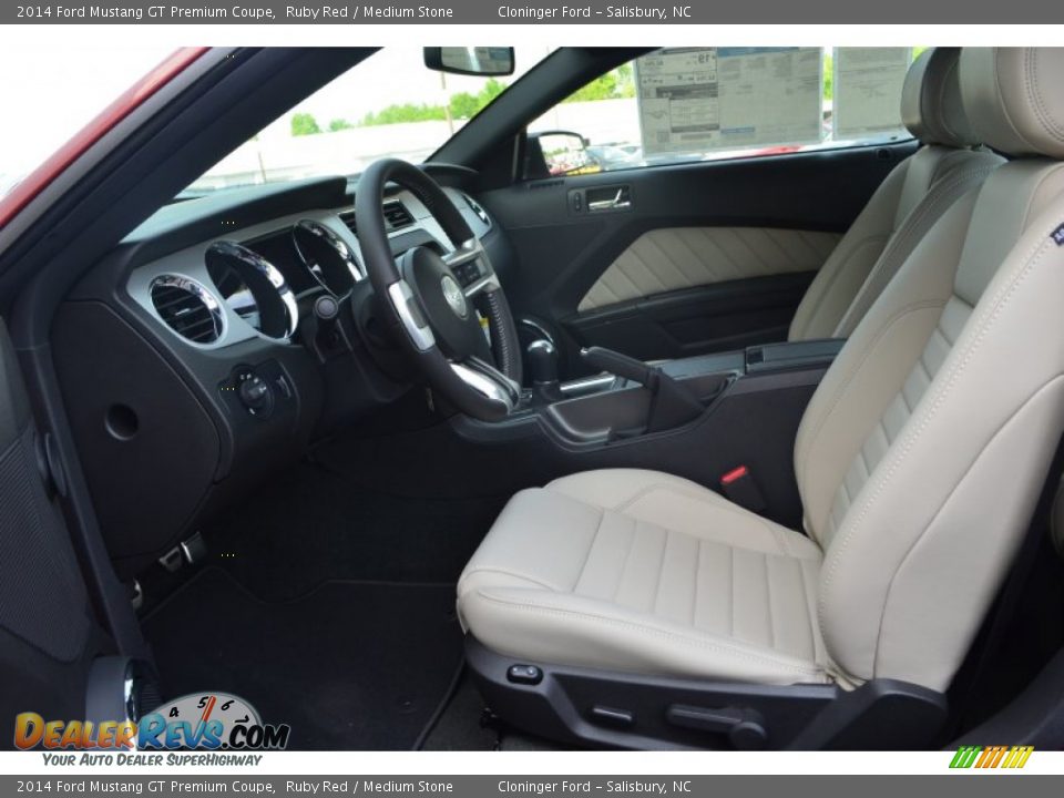 2014 Ford Mustang GT Premium Coupe Ruby Red / Medium Stone Photo #9
