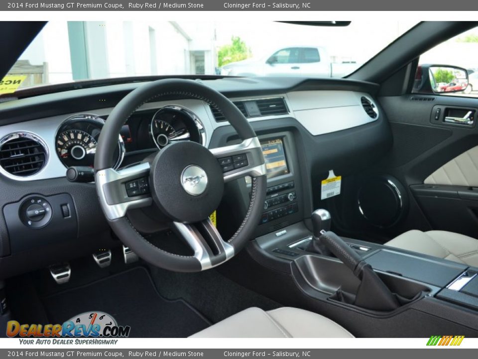 2014 Ford Mustang GT Premium Coupe Ruby Red / Medium Stone Photo #10