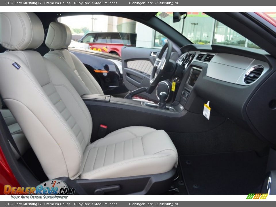 2014 Ford Mustang GT Premium Coupe Ruby Red / Medium Stone Photo #13