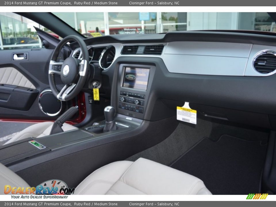 2014 Ford Mustang GT Premium Coupe Ruby Red / Medium Stone Photo #14