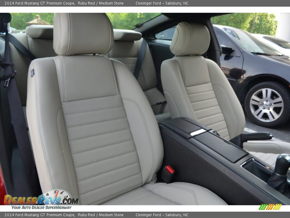 2014 Ford Mustang GT Premium Coupe Ruby Red / Medium Stone Photo #16
