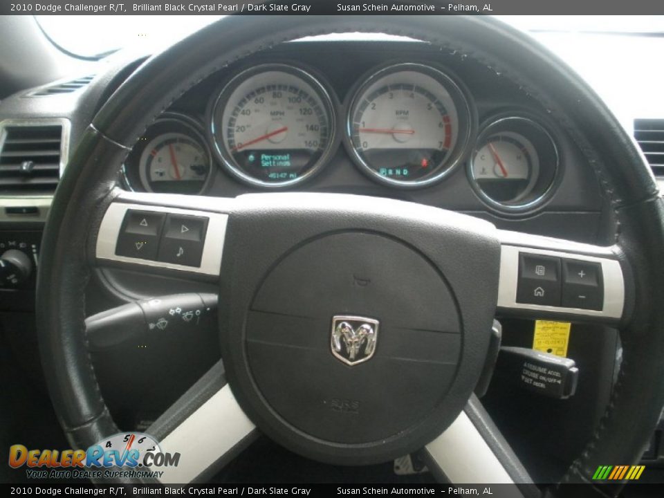 2010 Dodge Challenger R/T Brilliant Black Crystal Pearl / Dark Slate Gray Photo #24