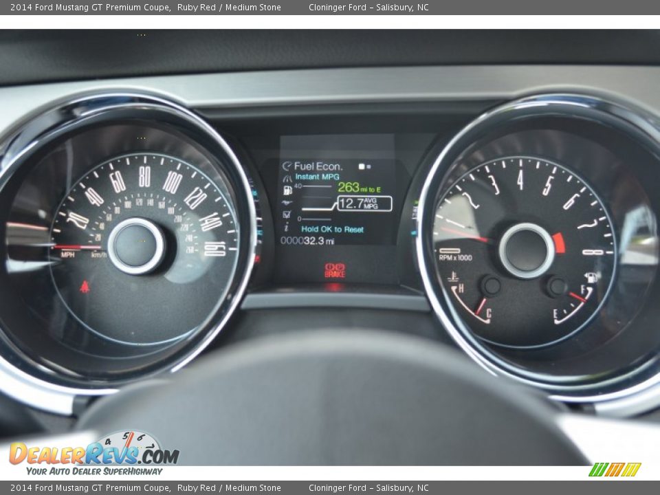 2014 Ford Mustang GT Premium Coupe Ruby Red / Medium Stone Photo #20