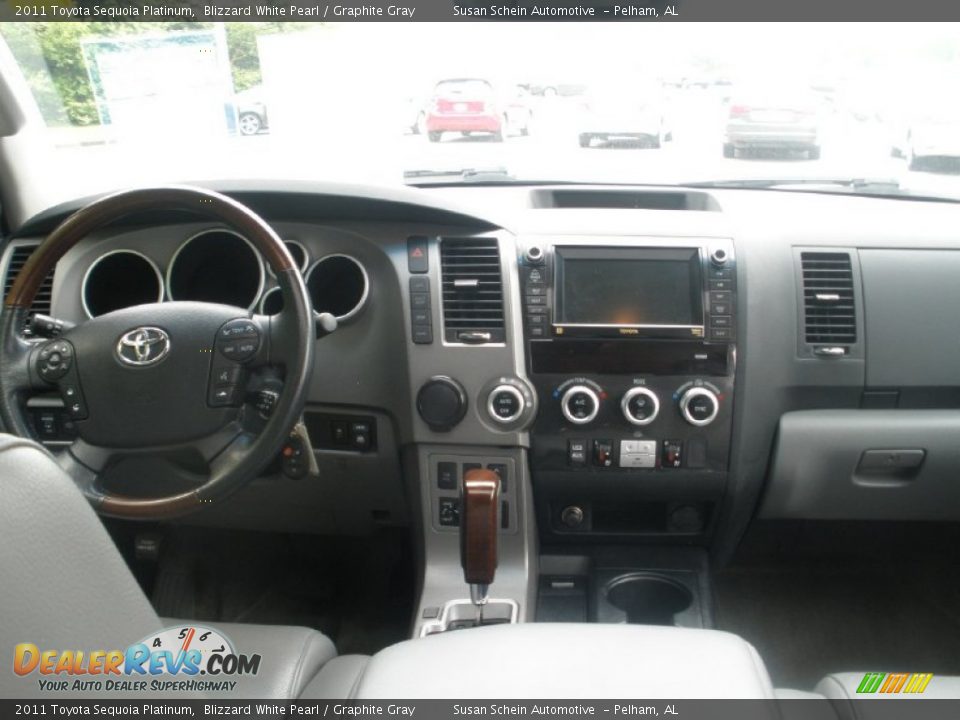 2011 Toyota Sequoia Platinum Blizzard White Pearl / Graphite Gray Photo #4