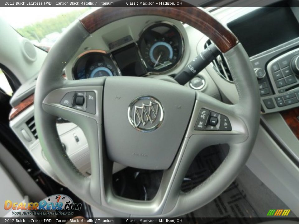 2012 Buick LaCrosse FWD Carbon Black Metallic / Titanium Photo #7