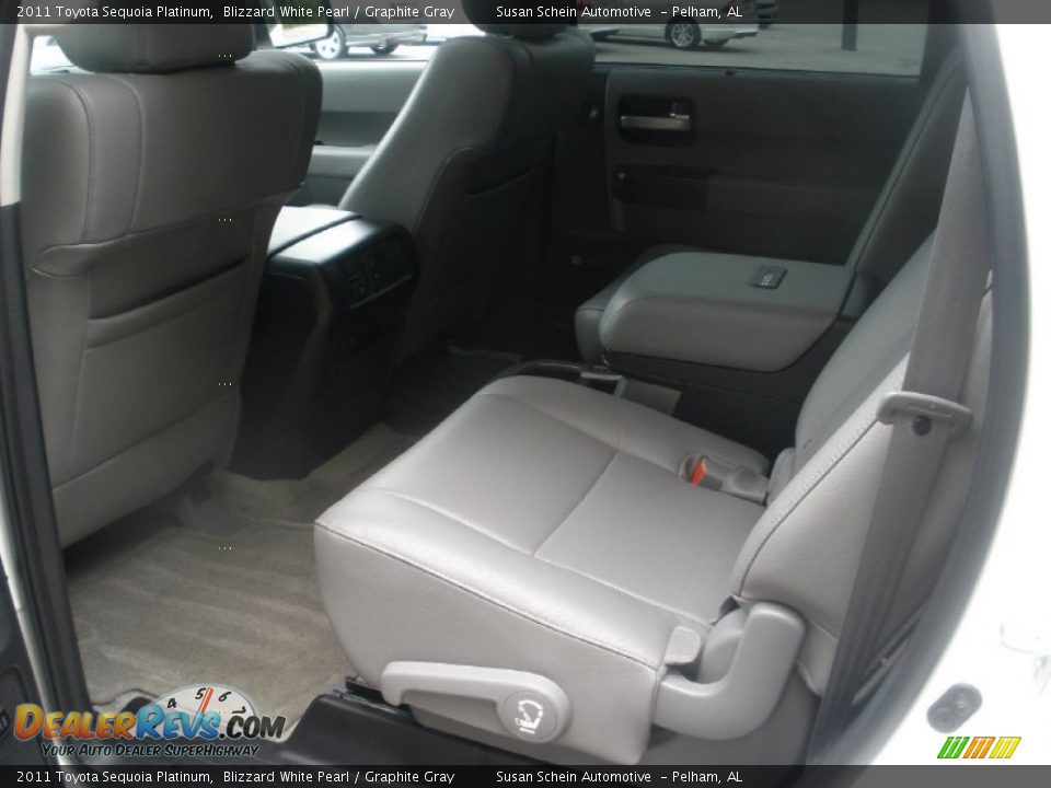 2011 Toyota Sequoia Platinum Blizzard White Pearl / Graphite Gray Photo #7
