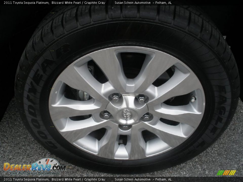 2011 Toyota Sequoia Platinum Blizzard White Pearl / Graphite Gray Photo #8